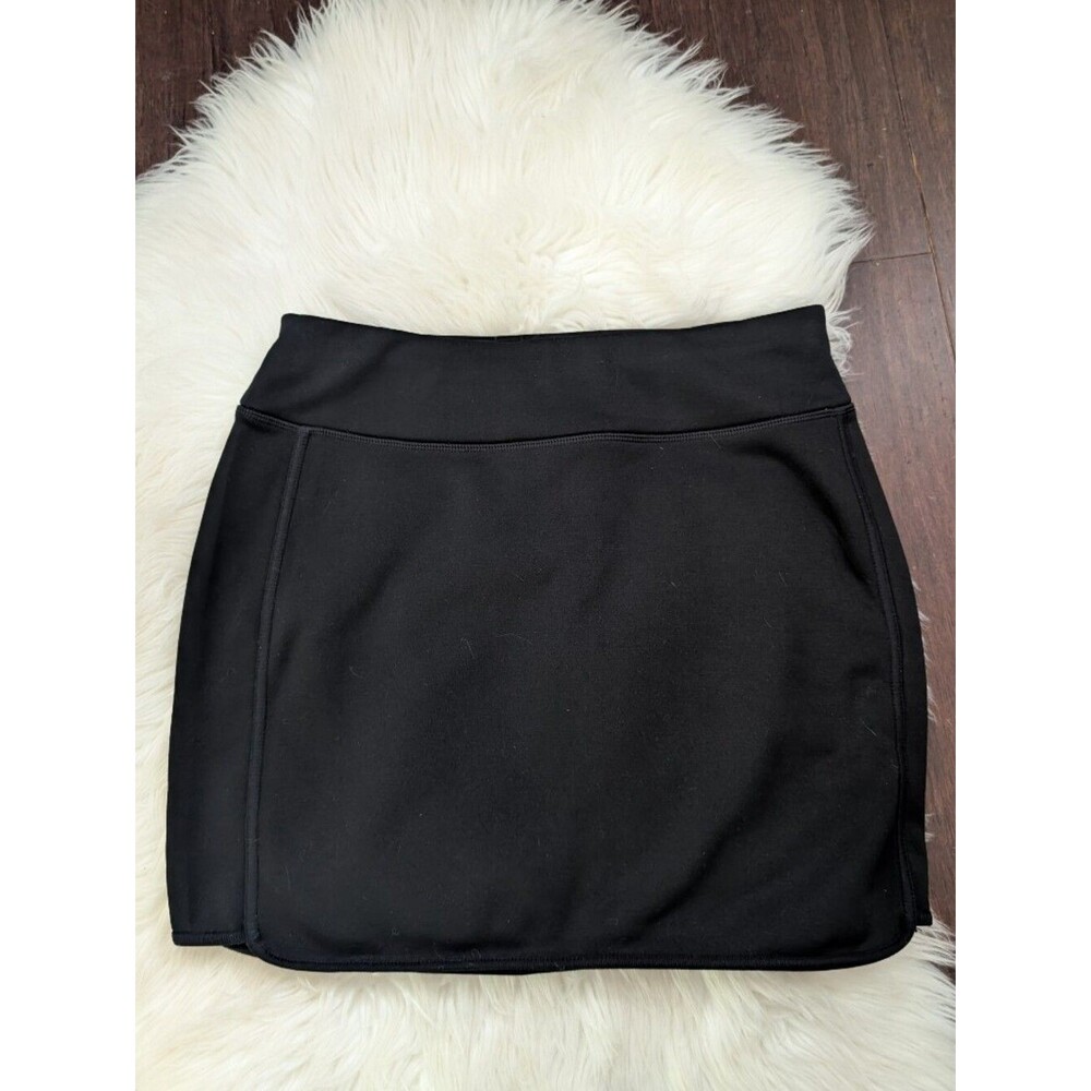 Athleta Black Mini Skirt Fleece Lined Ski Resort Skhoop M Medium
